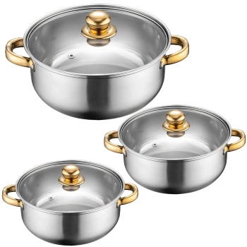  Zestaw garnków kuchennych z pokrywkami czajnikiem patelnią - 11 el. - zdj. dodatkowe 2