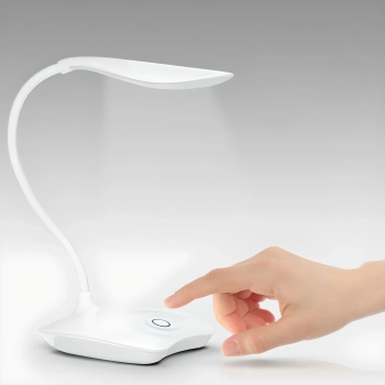  Lampa biurkowa szkolna dotykowa do czytania nauki 3 jasności 14 LED USB - zdj. dodatkowe 1