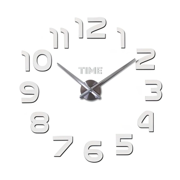  Zegar ścienny naklejany lustrzany nowoczesny cichy śr. 60 cm - zdj. dodatkowe 1