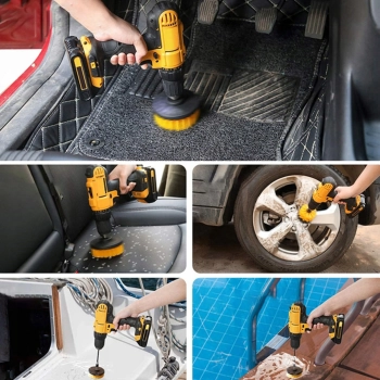  Szczotki pady czyszczące na wkrętarkę 4,5/8,5/10 cm - 3 szt. - zdj. dodatkowe 2