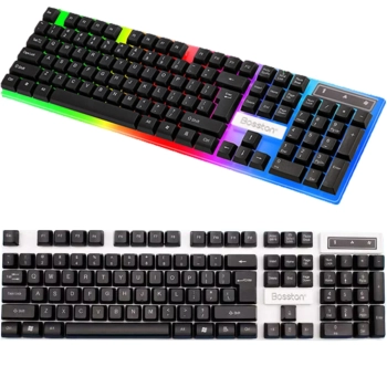 Klawiatura gamingowa podświetlana dla graczy membranowa LED