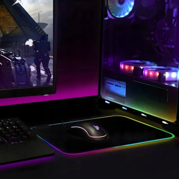  Podkładka mata gamingowa na biurko pod mysz podświetlana 35 x 25 cm - zdj. dodatkowe 3
