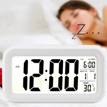  Zegar budzik z termometrem datą na baterie podświetlany - zdj. dodatkowe 3