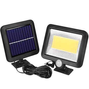  Lampa solarna zewnętrzna z czujnikami ruchu zmierzchu 100 LED - zdj. dodatkowe 2