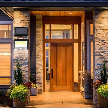  Lampa solarna zewnętrzna z czujnikami ruchu zmierzchu 100 LED - zdj. dodatkowe 3