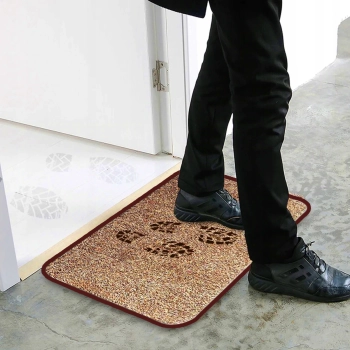  Wycieraczka do butów mata pod drzwi antypoślizgowa 70 x 45 cm - brązowa - zdj. dodatkowe 2