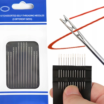  Zestaw igieł do szycia samonawlekajacych - 12 szt. - zdj. dodatkowe 2