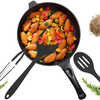  Przybory akcesoria kuchenne silikonowe łopatka szczypce chochla - 10 el. - zdj. dodatkowe 2