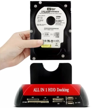  Stacja dokująca na 2 dyski HDD SSD SATA IDE 2,5'' 3,5'' USB - zdj. dodatkowe 2