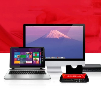  Stacja dokująca na 2 dyski HDD SSD SATA IDE 2,5'' 3,5'' USB - zdj. dodatkowe 3