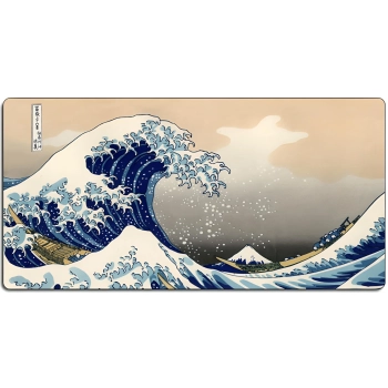  Podkładka mata gamingowa na biurko dla gracza XXL 90 x 40 cm - fale - zdj. dodatkowe 1