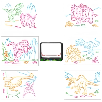  Magiczna tablica podświetlana do rysowania dla dzieci z szablonami 4 mazaki - zdj. dodatkowe 2