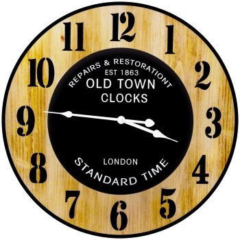 Zegar ścienny stylowy cichy LOFT śr. 50 cm