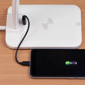  Lampka biurkowa szkolna z ładowarką indukcyjną 3 barwy 5 trybów 10 W - zdj. dodatkowe 1