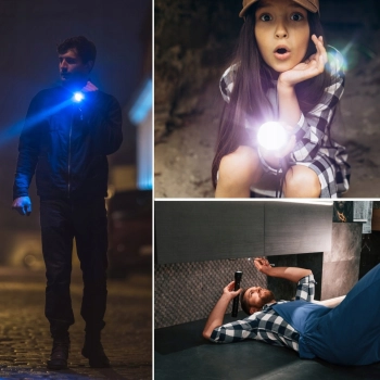  Latarka akumulatorowa na baterie taktyczna metalowa 5 trybów ZOOM - zdj. dodatkowe 3