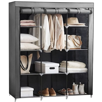 Szafa materiałowa tekstylna regał do garderoby 148 x 42 x 172,5 cm