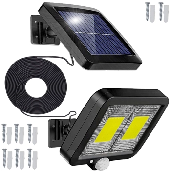 Lampa solarna zewnętrzna z czujnikiem ruchu 108 LED 2200 W