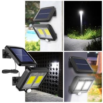  Lampa solarna zewnętrzna z czujnikiem ruchu 108 LED 2200 W - zdj. dodatkowe 1
