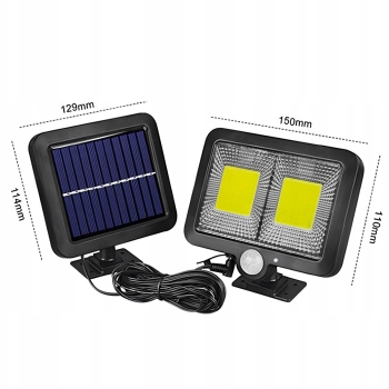 Lampa solarna zewnętrzna z czujnikiem ruchu 108 LED 2200 W - zdj. dodatkowe 3