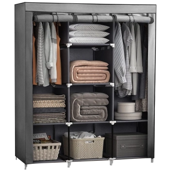  Szafa materiałowa tekstylna regał do garderoby 130 x 45 x 175 cm - zdj. dodatkowe 1