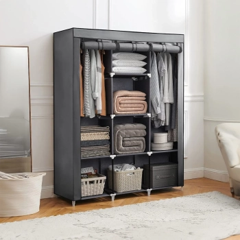  Szafa materiałowa tekstylna regał do garderoby 130 x 45 x 175 cm - zdj. dodatkowe 2