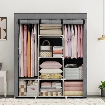  Szafa materiałowa tekstylna regał do garderoby 130 x 45 x 175 cm - zdj. dodatkowe 3