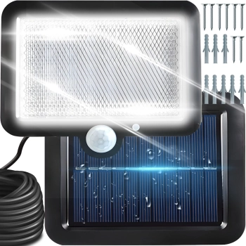 Lampa solarna zewnętrzna z czujnikiem ruchu zmierzchu 108 LED 2200 W
