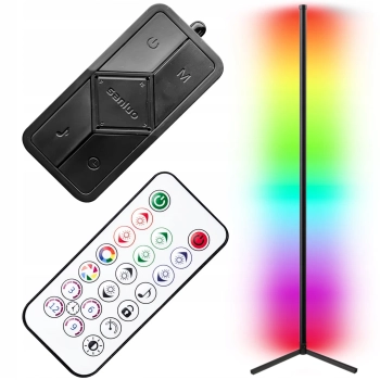  Lampa podłogowa narożna z pilotem 256 barw RGB LED 150 cm - zdj. dodatkowe 1
