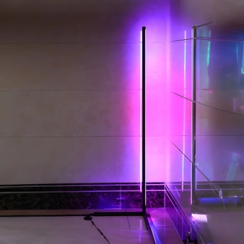  Lampa podłogowa narożna z pilotem 256 barw RGB LED 150 cm - zdj. dodatkowe 3