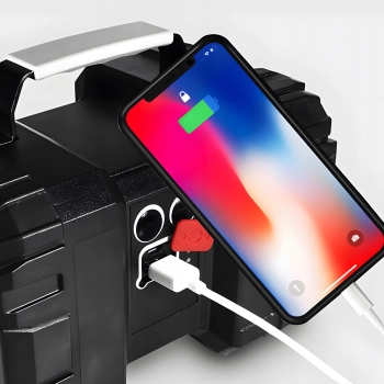  Latarka szperacz akumulatorowy taktyczny 46 LED 1000 lm - zdj. dodatkowe 3