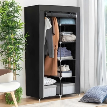  Szafa materiałowa tekstylna regał do garderoby 87 x 43 x 166 cm - zdj. dodatkowe 2