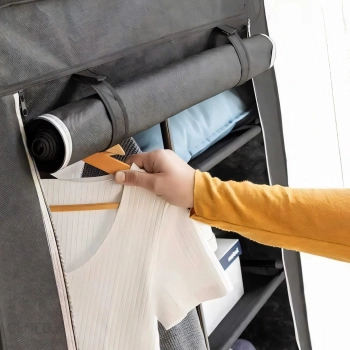  Szafa materiałowa tekstylna regał do garderoby 87 x 43 x 166 cm - zdj. dodatkowe 3