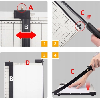  Gilotyna obcinarka trymer do cięcia papieru 32 x 25 cm - zdj. dodatkowe 3