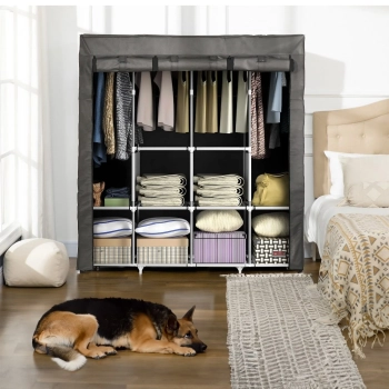  Szafa materiałowa tekstylna składana do garderoby 165 x 45 x 170 cm - zdj. dodatkowe 3