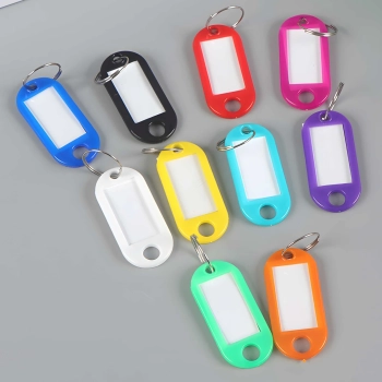  Identyfikatory breloki zawieszki do kluczy 100 szt. mix kolorów - zdj. dodatkowe 2