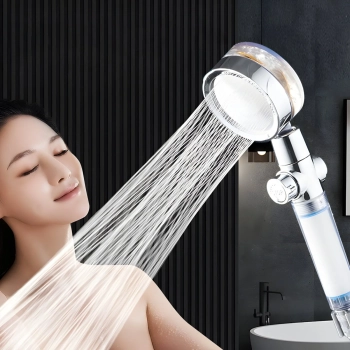  Słuchawka prysznicowa z turbiną filtrem oszczędzająca wodę START-STOP - zdj. dodatkowe 2