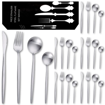  Zestaw sztućców dla 6 osób STAL - 24 elementy - zdj. dodatkowe 1