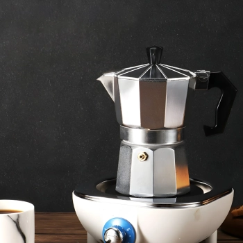  Kawiarka zaparzacz do kawy aluminiowy GAZ CERAMIKA 600 ml - zdj. dodatkowe 2