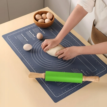  Wałek do ciasta kuchenny silikonowy 38 cm - zielony - zdj. dodatkowe 2