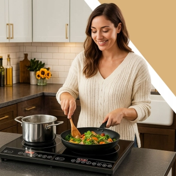  Kuchenka indukcyjna przenośna 2 pola grzewcze 4000 W - zdj. dodatkowe 2