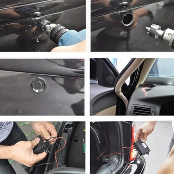  Czujniki parkowania cofania przód tył 4 sensory LED LCD - zdj. dodatkowe 3