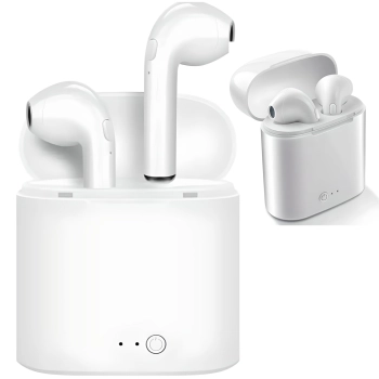 Słuchawki bezprzewodowe z funkcją powerbanku BT i7s - białe