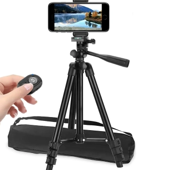  Statyw tripod z uchwytem na telefon pilotem Bluetooth 35-103 cm - zdj. dodatkowe 1