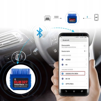  Interfejs skaner diagnostyczny do samochodów OBDII Bluetooth Android - zdj. dodatkowe 3