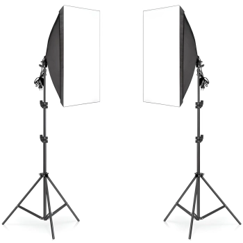  Zestaw fotograficzny studyjny 2x statyw 2x softbox 50 x 70 cm 2x żarówka 135 W - zdj. dodatkowe 2