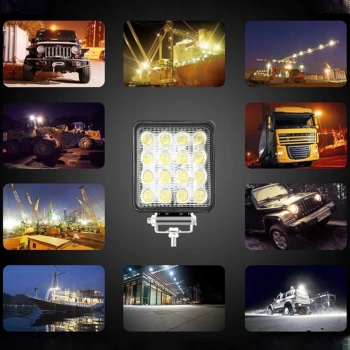  Halogen lampa robocza warsztatowa 16 LED 48 W - zdj. dodatkowe 3