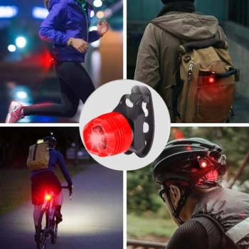  Lampka rowerowa przód tył na baterie 3 tryby - 2 szt. - zdj. dodatkowe 2