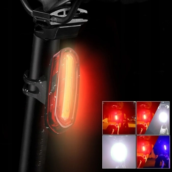  Lampka rowerowa akumulatorowa przód tył 3 tryby 1800 mAh - 2 szt. - zdj. dodatkowe 3