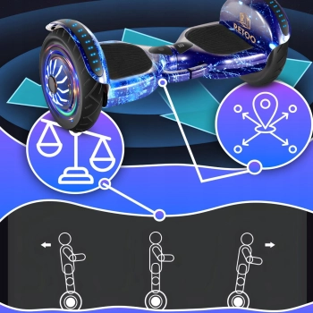  Deskorolka elektryczna Hoverboard z głośnikiem Bluetooth światłem LED 10'' - zdj. dodatkowe 3