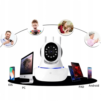  Kamera wewnętrzna niania do monitoringu z detekcją ruchu obrotowa Wi-Fi - zdj. dodatkowe 2
